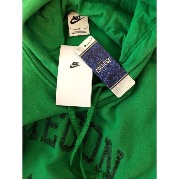Nike Oregon Ducks Retro Fleece Hoodie Pullover Green Men’s Size Large - Picture 4 of 4